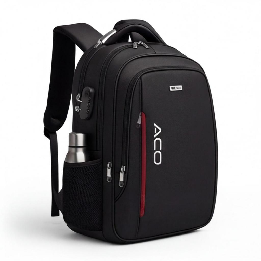 Mochila Notebook c/ Senha E Saida para USB/Fone de Ouvido Masculina Feminina Unissex Impermeável ACO