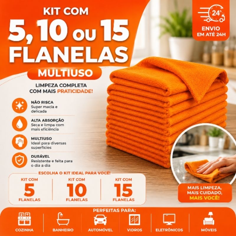 Kit com 5/10/15 flanela multiuso 28x48cm pano de limpeza super absorvente alta qualidade , pano de limpeza microfibra