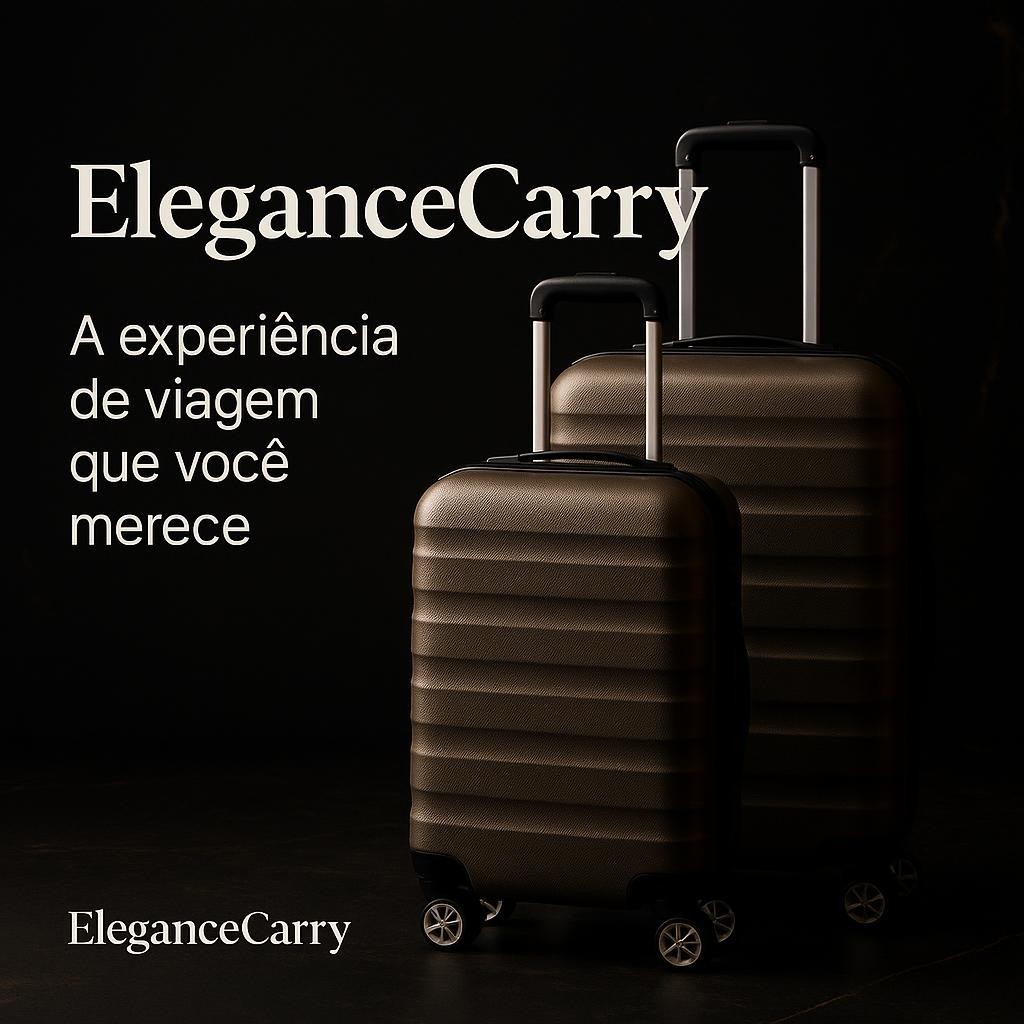 Kit Malas Viagem Rodinhas Praticas Versateis Design Moderno Conjunto Cinza Kit de Malas de Viagem 18'' e 20'' Rígidas