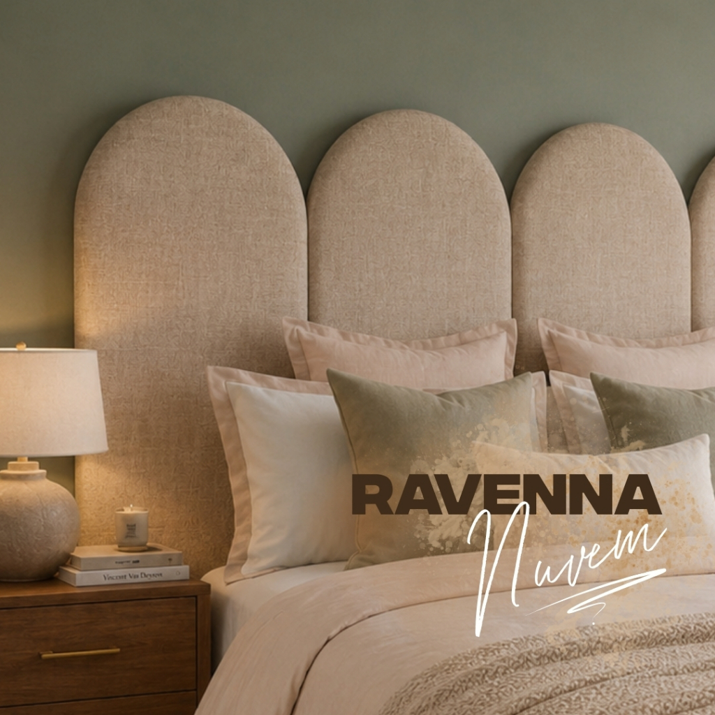 Cabeceira Nuvem 120x50 Estofada Modulada – Solteiro Casal Queen King - Adesiva Fácil instalação