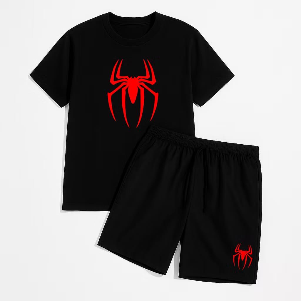 Conjunto Masculino Short Tectel + Camiseta Estampa Homem Aranha SpiderMan