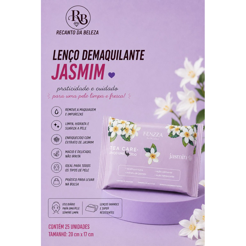 LENÇO UMEDECIDO JASMIM - FENZZA