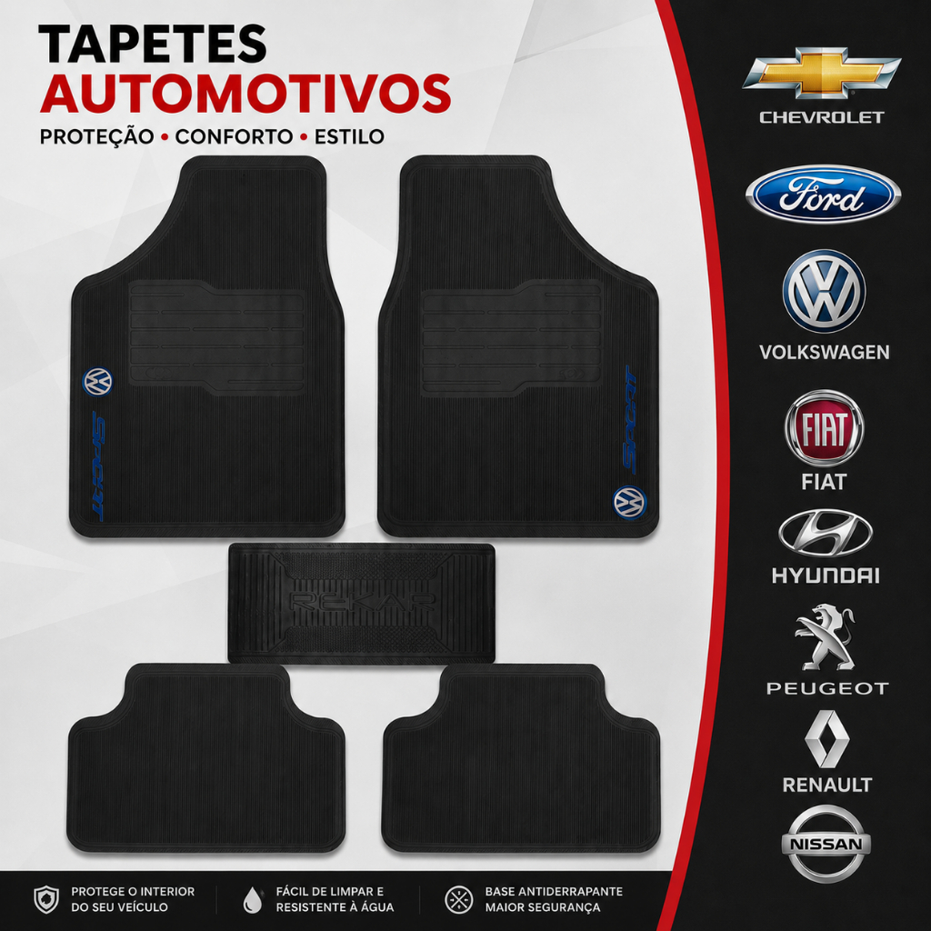 Tapete Gol G5 Volkswagen Automotivo Borracha