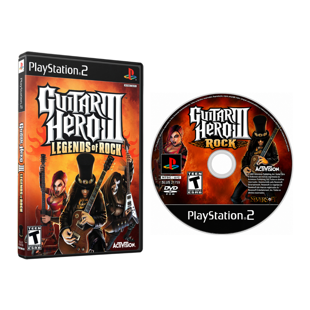 Jogo Guitar Hero III Legends of Rock Para PS2 Playstation 2