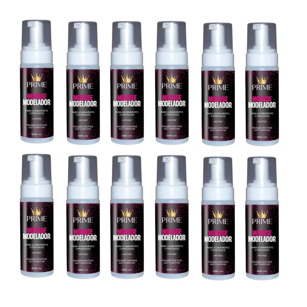 Kit Econômico - 12 Mousse Modelador Finalizador Prime 150g