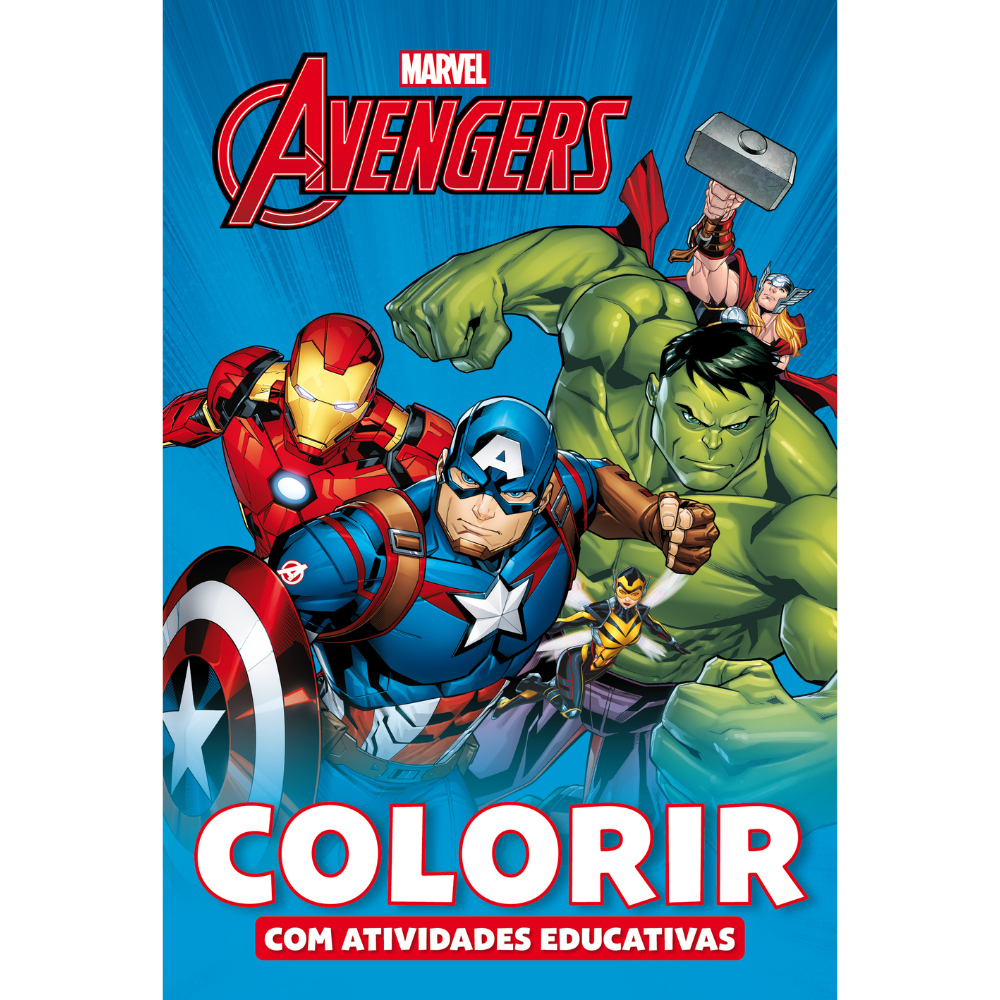 Livro de Colorir Atividades Educativas Marvel Avengers