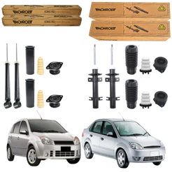 KIT 4 AMORTECEDOR FIESTA 2003 A 2014 MONROE + KIT AXIOS
