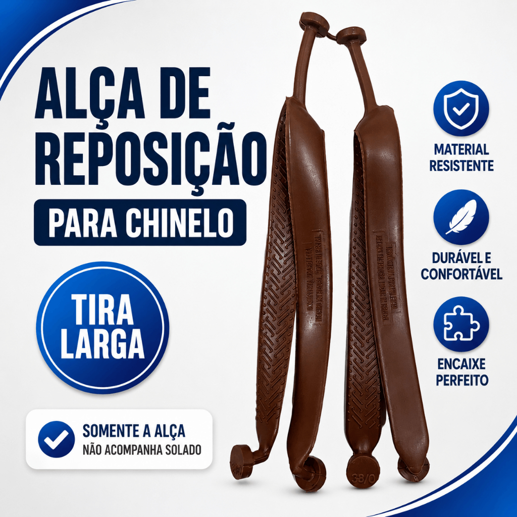 Alça Marrom Para Chinelo Masculino Correia Cabresto Reposição