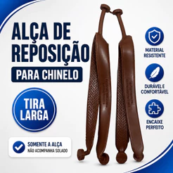 Alça Marrom Para Chinelo Masculino Correia Cabresto Reposição