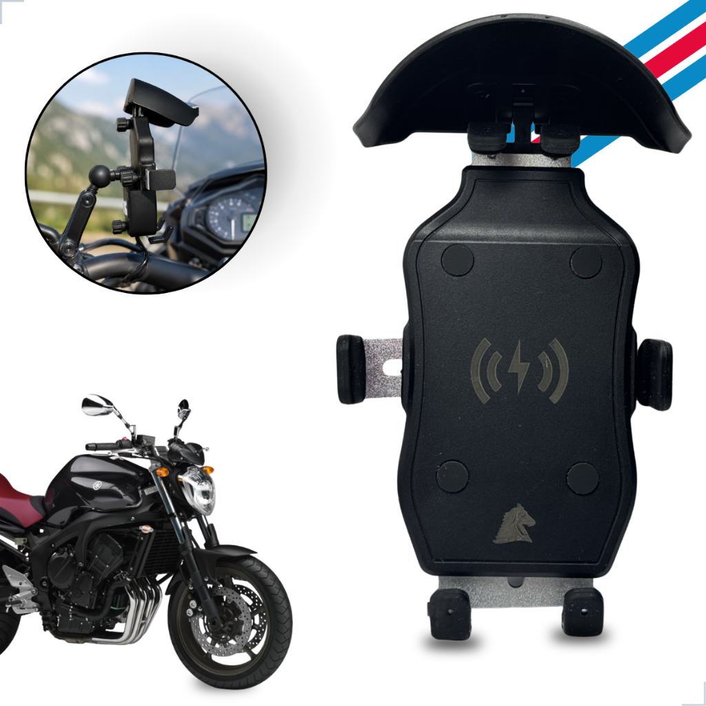 Suporte Celular Moto SR-11 Stallion Carregador Indução USB 3.0 Universal