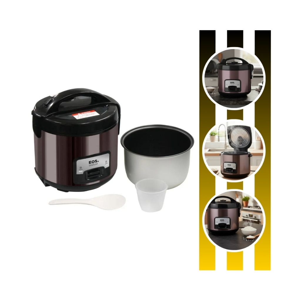 Panela Elétrica De Arroz EPA05PT Clear Glass Titanium EOS
