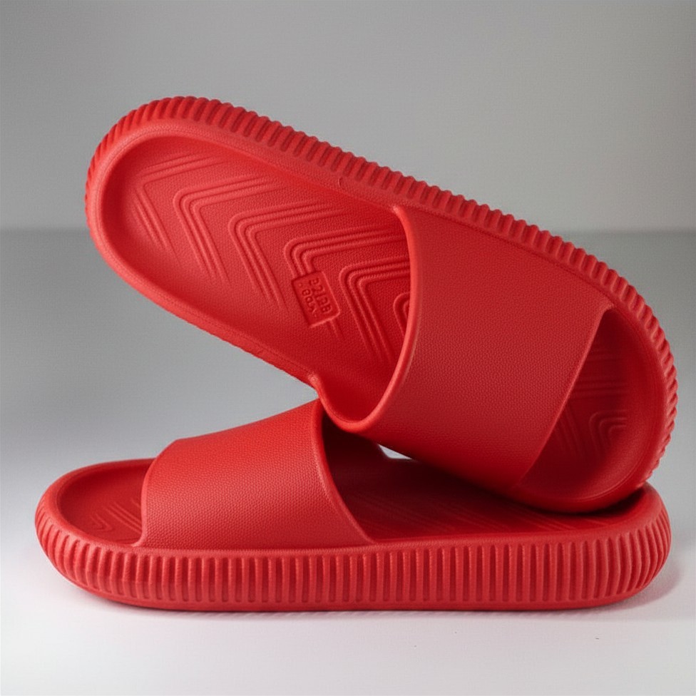 Chinelo Nuvem Macio Slide Leve Confortável Feminino Masculino Adulto Infantil Juvenil Vermelho