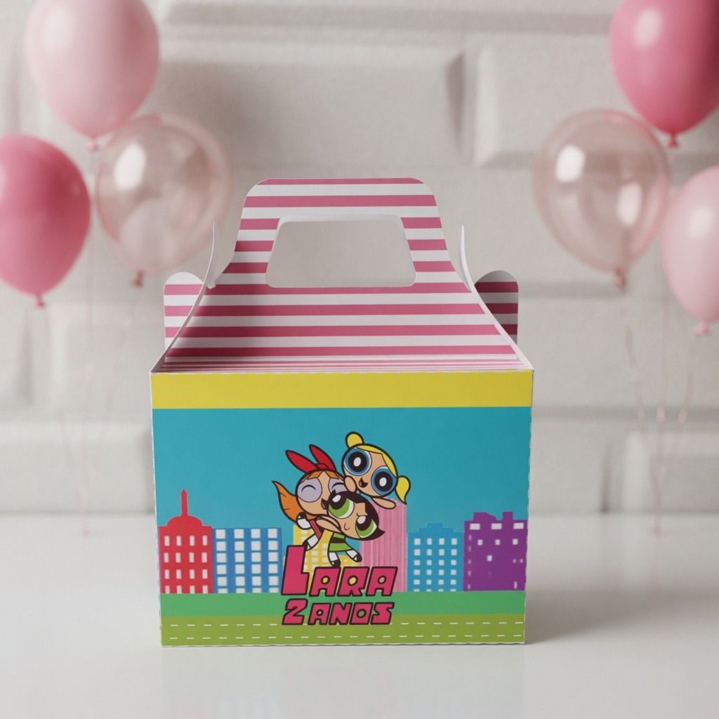 Caixa Maleta As Meninas Super Poderosas, Personalizadas / Lembrancinha de Festa / Aniversário