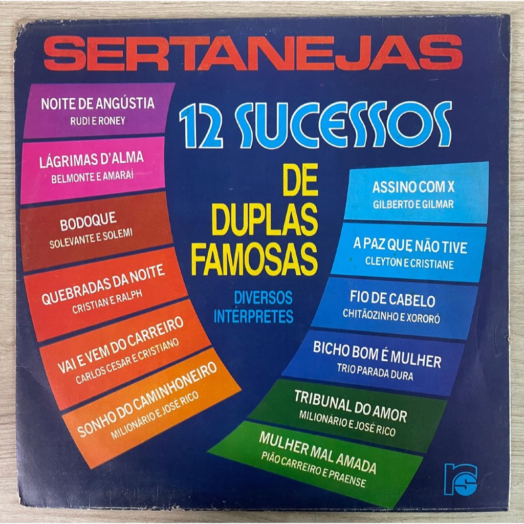 LP Disco Vinil Sertanejas 12 Sucessos de Duplas Famosas
