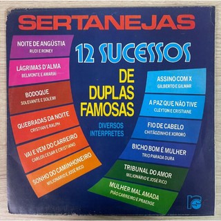 LP Disco Vinil Sertanejas 12 Sucessos de Duplas Famosas