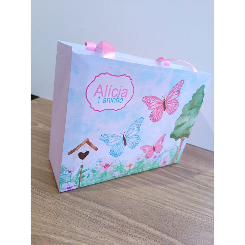 Sacolinhas Personalizadas Jardim encantado Borboletas