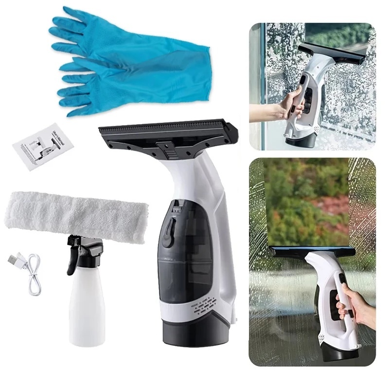 Limpador De Vidro Elétrico Purificador Janela Portátil Recarregável E Altamente Eficiente Plástico Multifuncional Rodo U