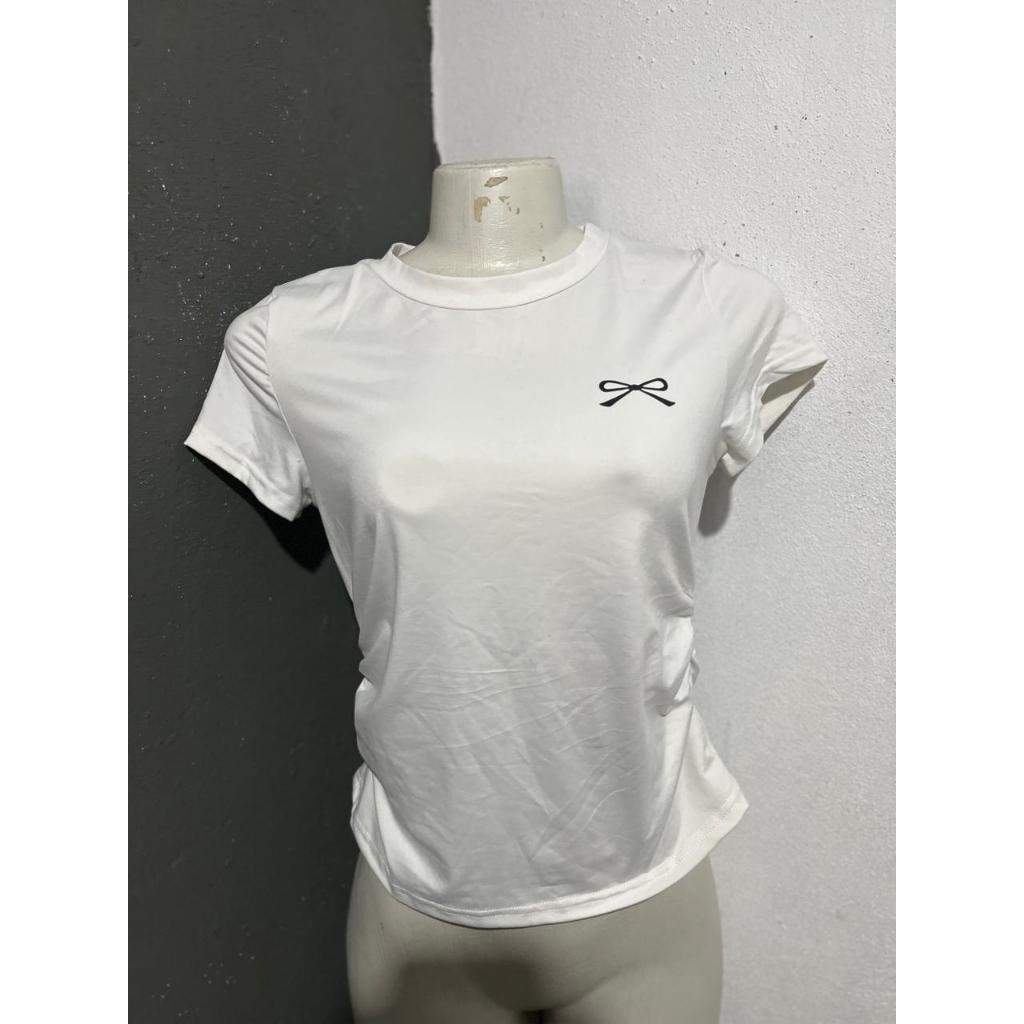 BLUSA BRANCA COM LACINHO COQUETTE USADO BAZAR BRECHO TAMANHO M