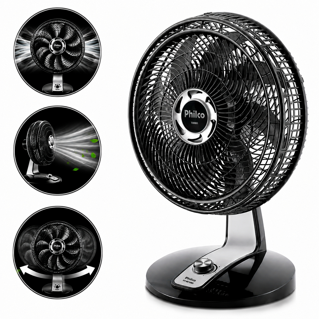 Ventilador De Mesa Philco Pvt490 Turbo Maxx Force 47cm 127v