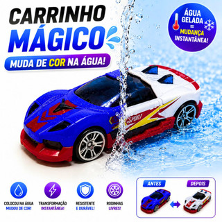 Carrinho Muda De Cor Na Água Color Shifters Metal Die Cast Brinquedo Infantil Colecionável 4 Cores