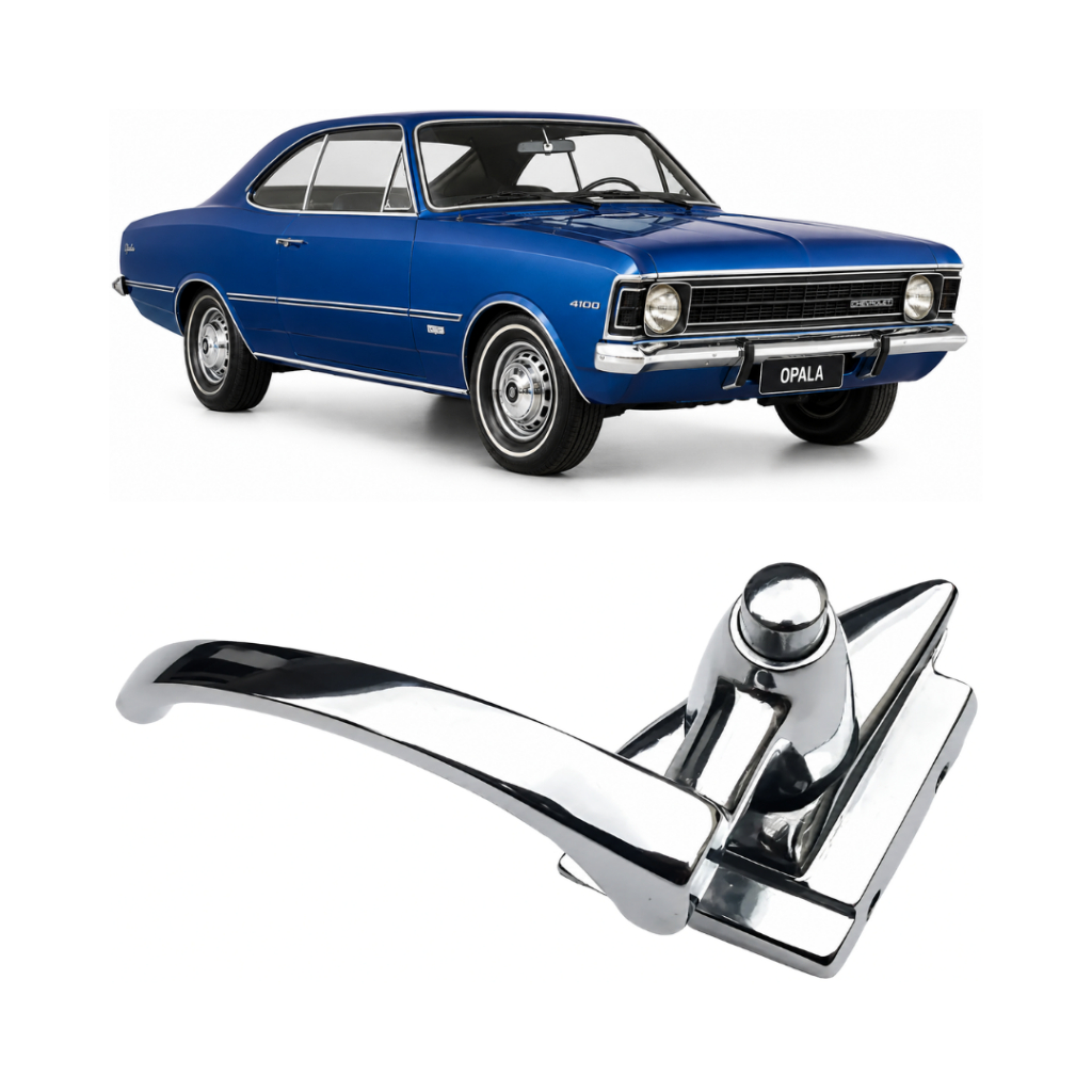Trinco Quebra Vento Opala Caravan 1969/1984 Esquerdo Cromado Maçaneta Janela Quebra-vento