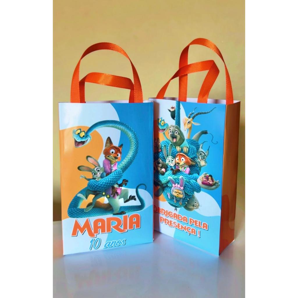 Sacolinhas Personalizadas Zootopia Lembrancinhas Semi montadas Para Aniversários