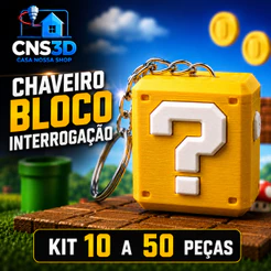 Kit 10 a 50 Chaveiros Bloco da Sorte Mario Lucky Block Lembrancinha Brinde Festa Infantil Aniversario Revenda