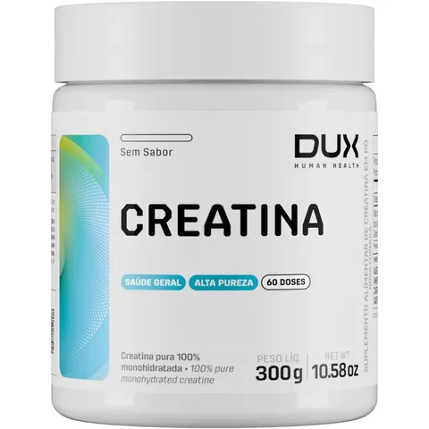 Creatina Monohidratada DUX Nutrition 100% Pura 300g Original Ganho de Massa Hipertrofia Academia