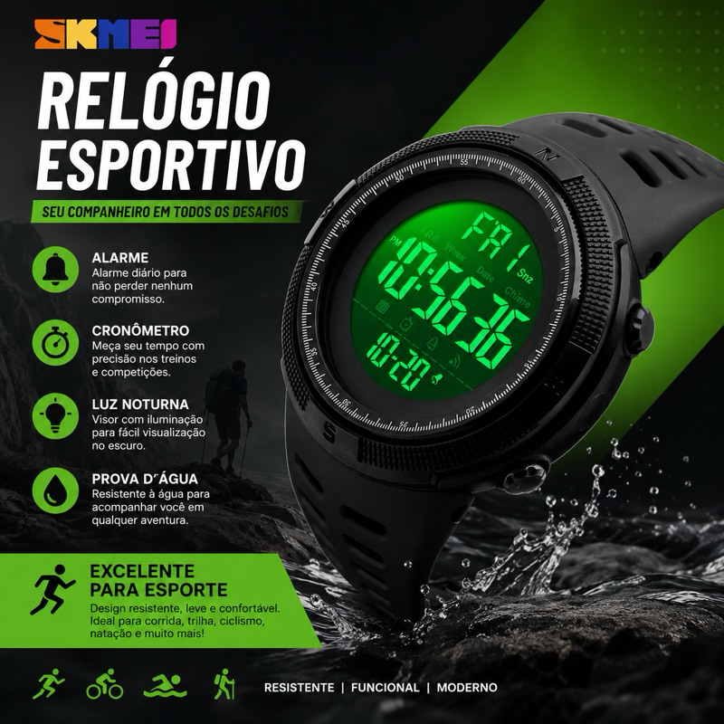 Relógio Skmei 1251 Prova D’água Esportivo