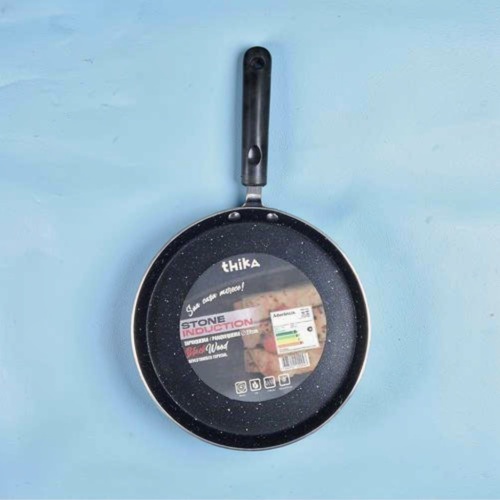 Frigideira Antiaderente 22cm Panquequeira Tapioca Indução Preta Durável Fácil Limpeza Pratica Omelete OVOS