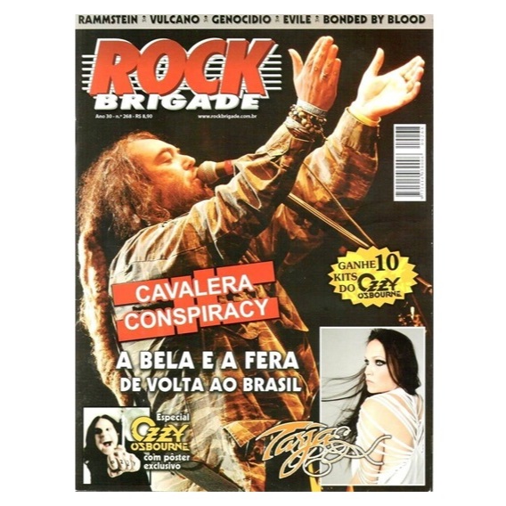 Revista Rock Brigade 268 - Cavalera Conspiracy Tarja Ozzy Rammstein Twisted Sister
