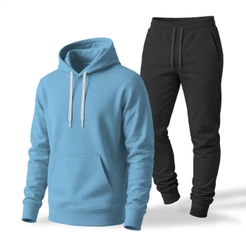 Conjunto Confortável Moletom Canguru+Calça Preta Unissex Diversos Tamanhos e Cores