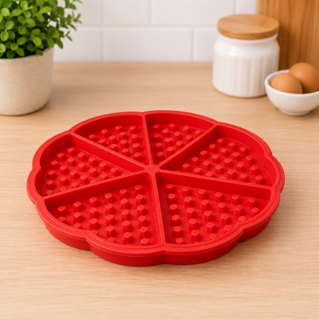 Forma Silicone Panqueca Waffle Divisória Antiaderente BPA Free Resistente Fácil de Limpar Premium Cozinha