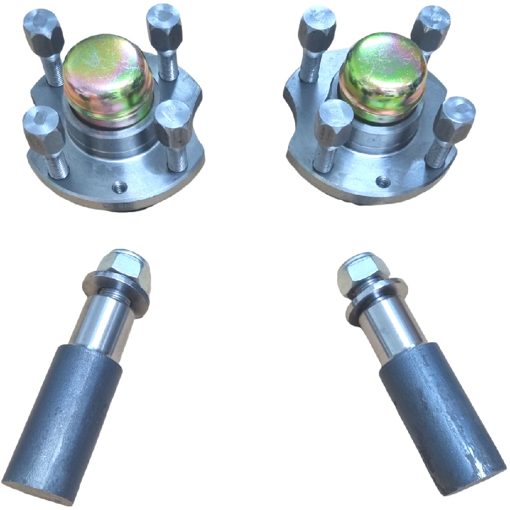 2 cubo de roda ponta eixo fiat 4x98 Carretinha reboque 38.10mm travam te
