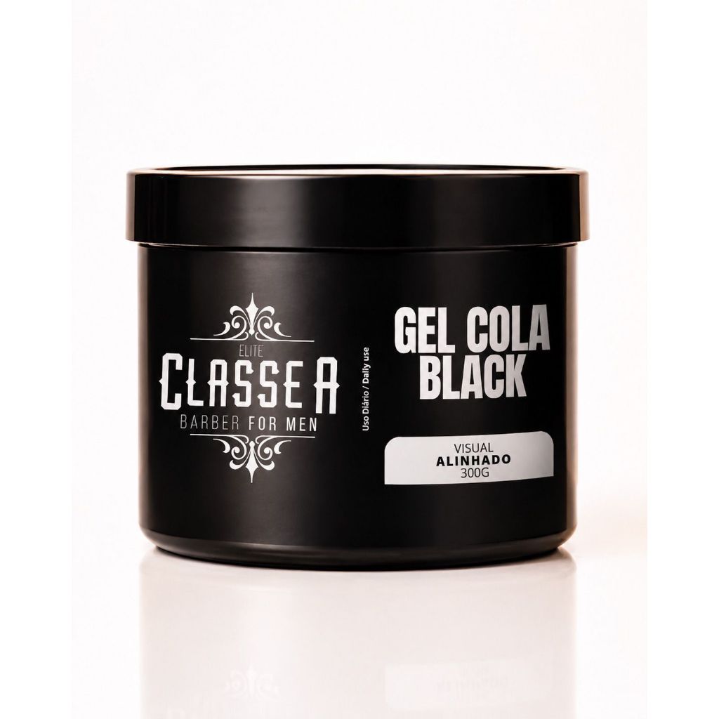 Gel Cola Black 300g Pigmento Preto Premium Barbearia
