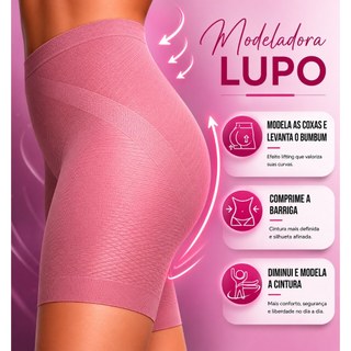 Short Modelador Lupo Cinta Modeladora Diminui Barriga Levanta Bumbum Modela Cintura Original