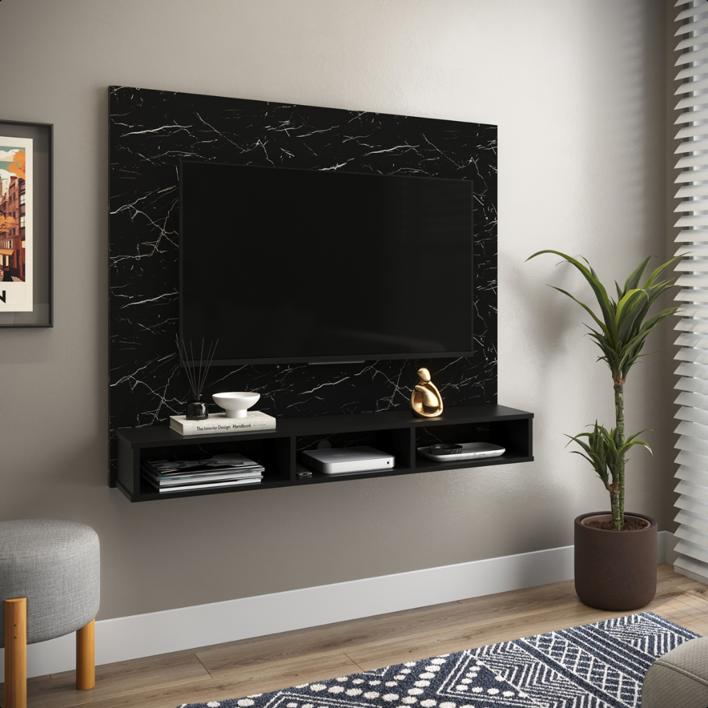 Painel Para Tv Smart Slim Quarto Sala Até 50 Polegadas