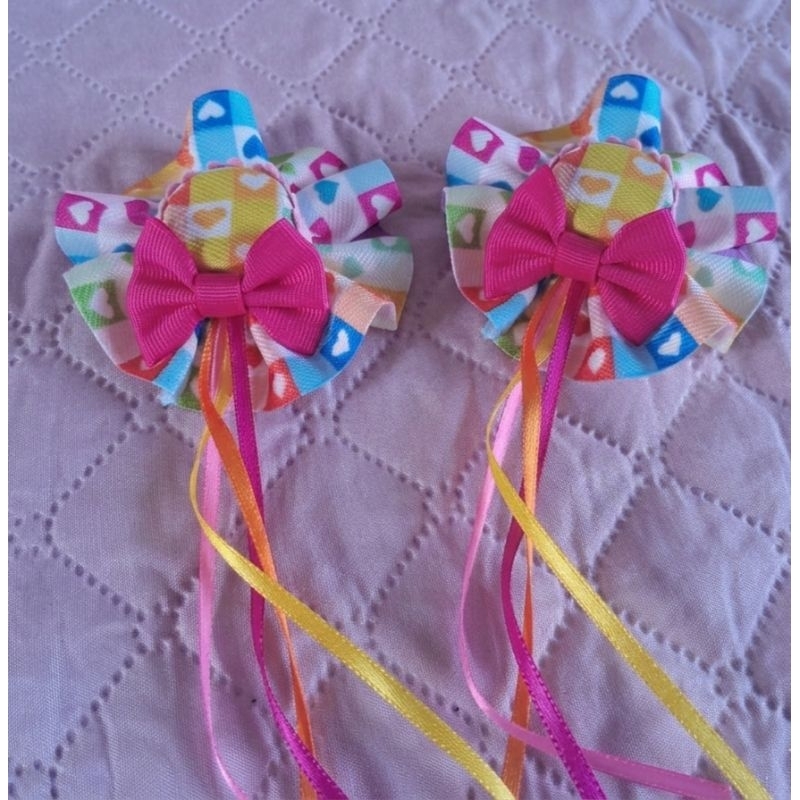 Par Laço Junino Chapeuzinho de Festa Junina Infantil Menina Luxo