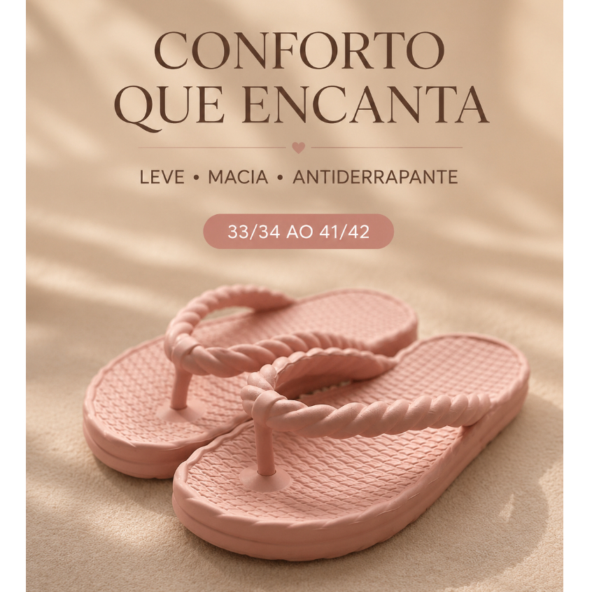 Chinela Feminina Sandália feminina macia casual praia nuvem