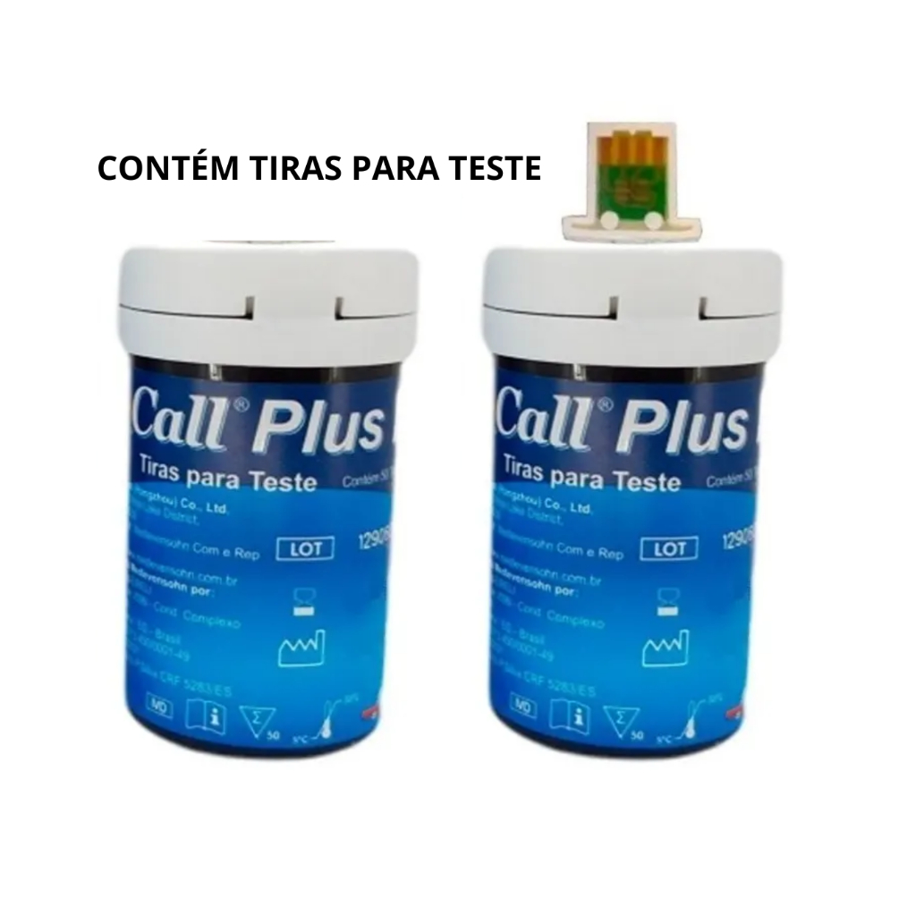 Tiras Para Teste Glicóse On Call Plus 2 Tiras Teste de Glicose On Call Plus II – 50 Tiras por Frasco