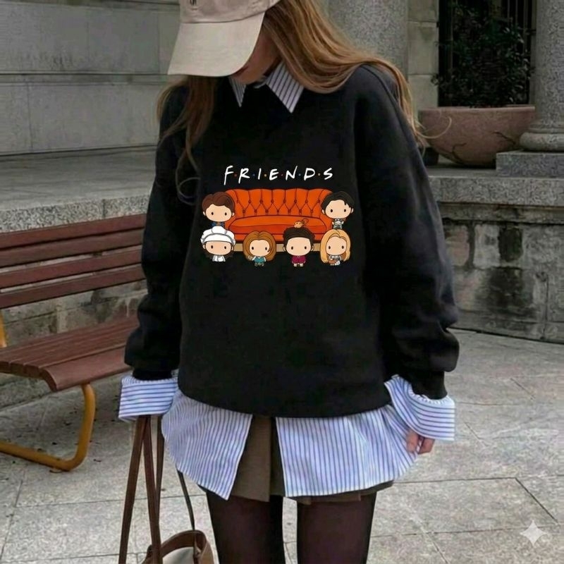 Blusa Moleton Feminino Casaco Peluciado Frio Inverno Série Friends TV Show Bloguerinha Alta Qualidade
