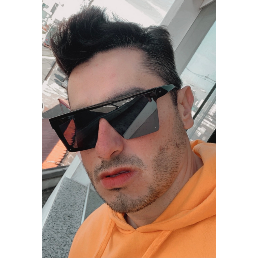 Oculos grande espelhado oversized unissex espelhado cores lindas moda praia viagem reforçado lojax