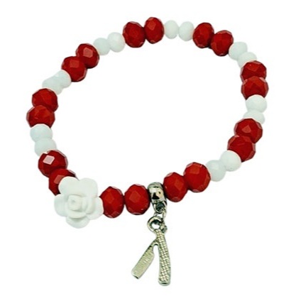 Pulseira Guia de Miçanga Umbanda | Guia de Pulso Artesanal | Proteção Espiritual GUIA MARIA NAVALHA CRISTAL - UMBANDA