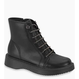 Coturno Moleca Feminino Bota Cadarço Brilhante 5339.110