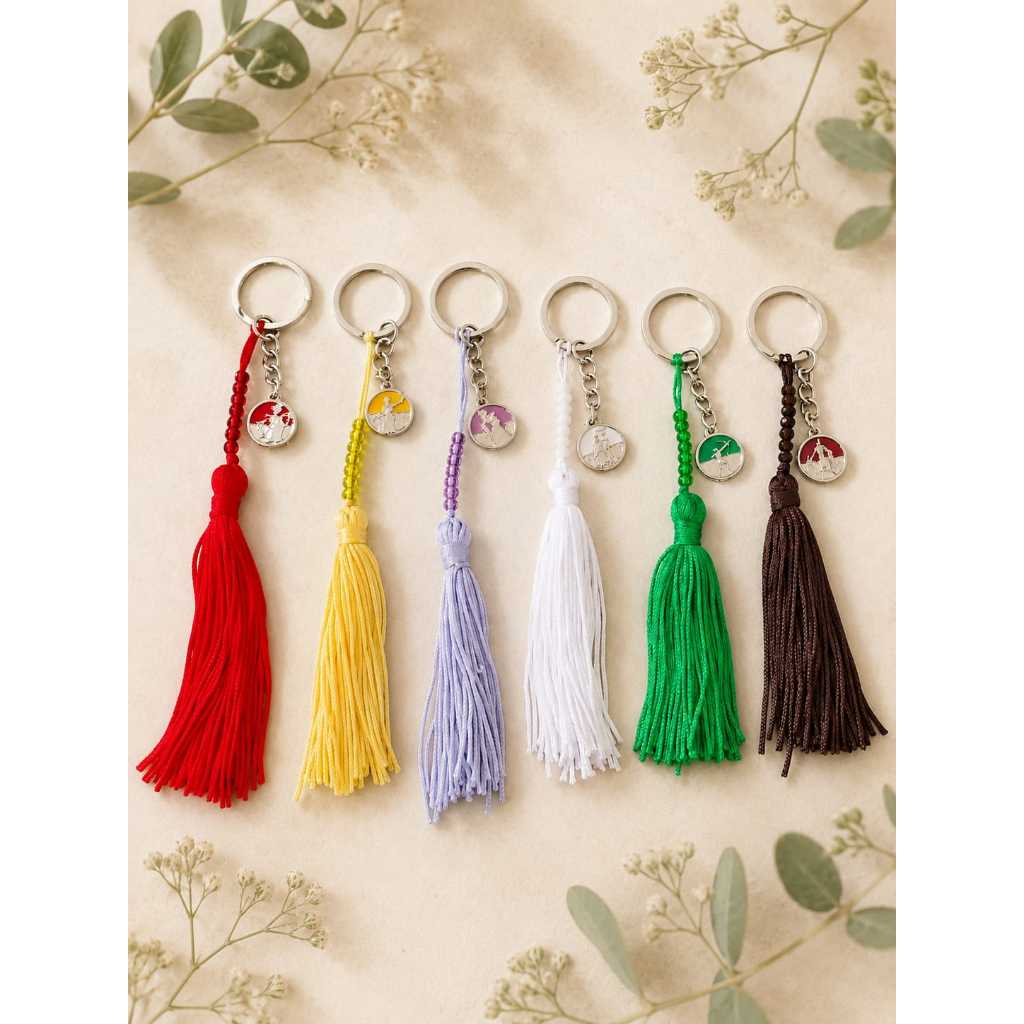 Kit 10 Chaveiros Artesanais Lembrança de Orixás Medalha com Cartão (tag) Personalizado - Umbanda/Candomblé