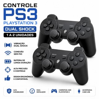 Controle Ps3 Playstation 3 Dual Shock Wirelless Sem Fio Joystick