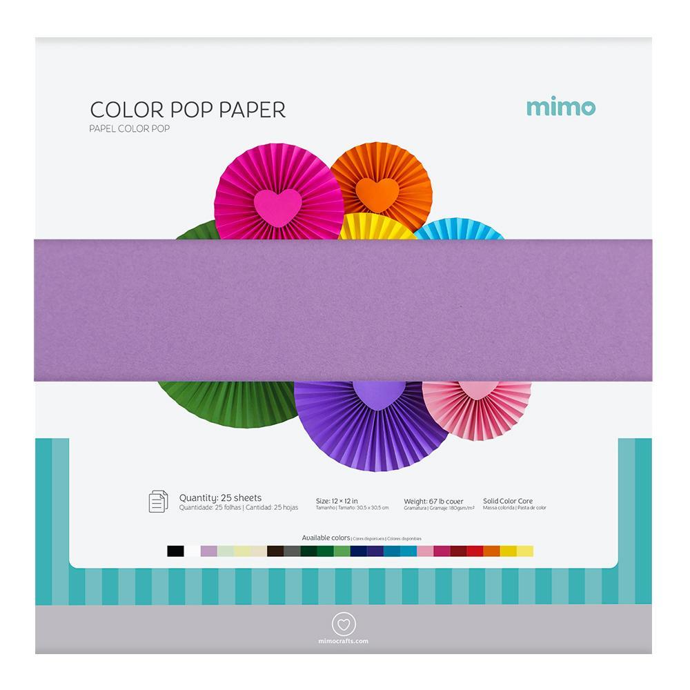 Papel Color Pop Roxo Candy Mimo - 30,5 x 30,5 cm - 180 gr - 25 unds