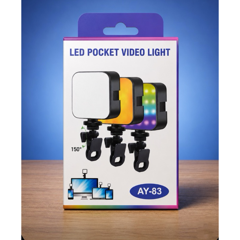 Mini luz de preenchimento noturna RGB LED luz de vídeo e fotografia portátil