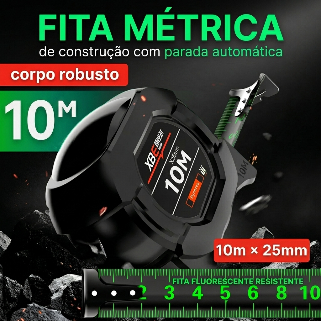 Fita Métrica De Alta 5/7.5/10M Precisão E Durabilidade Para Medições Profissionais à prova d'água quedas