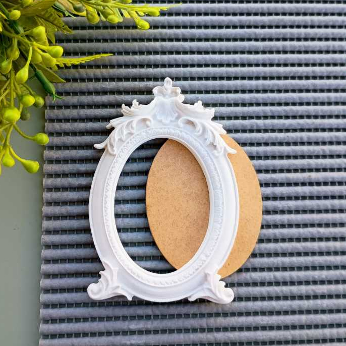 Aplique Moldura Resina + Fundo Mdf Decoração Ambiente Lembrancinha Artesanato